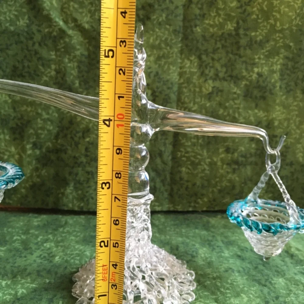 Vintage Glass Basket Shelf Sitter